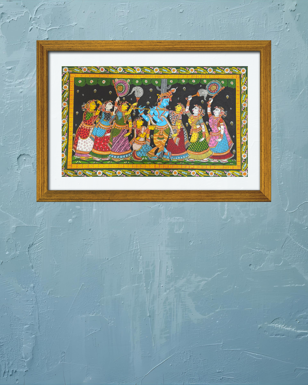 Rasalila of Lord Krishna – Hand-Painted Pattachitra