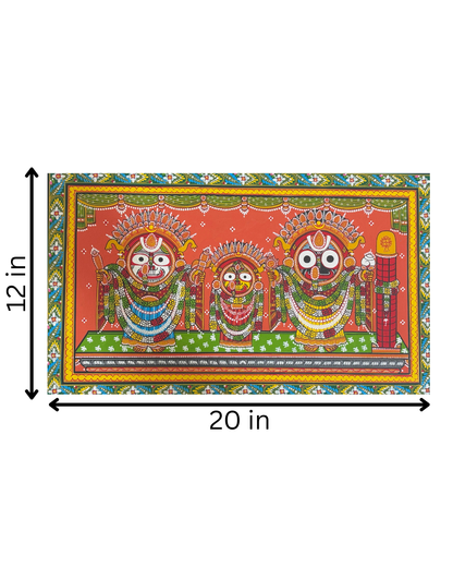 Lord Jagannath, Balabhadra & Subhadra – Pattachitra Painting