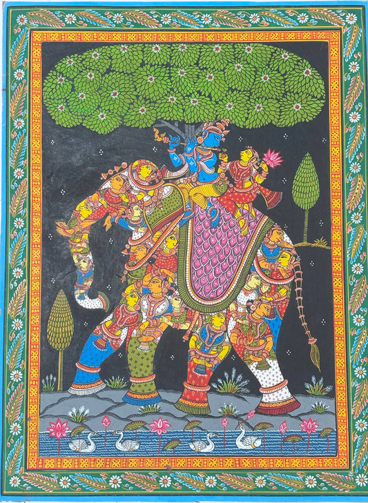 Kandarpa Hasti – The Divine Elephant Pattachitra
