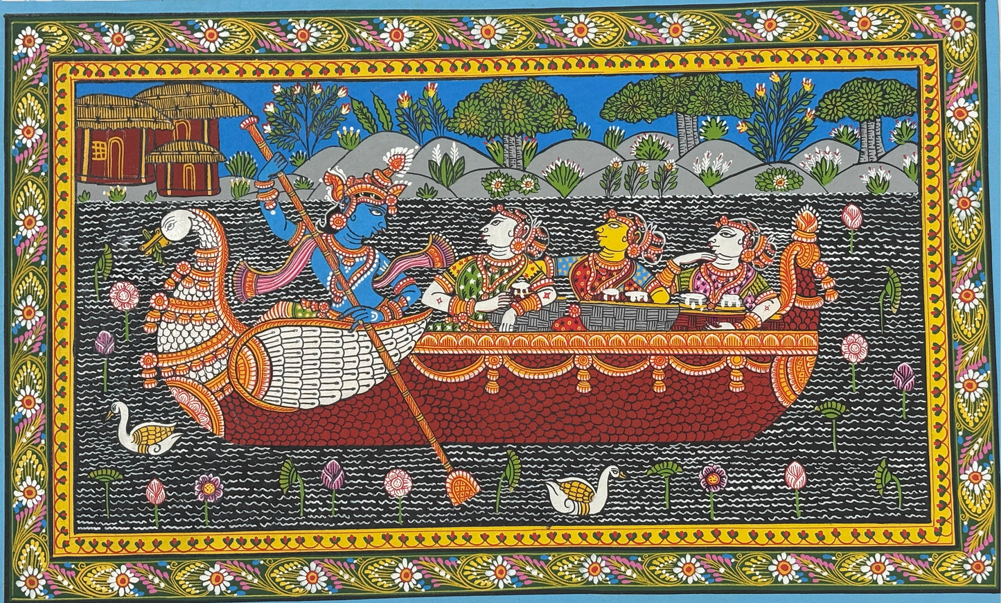 Nabakeli Pattachitra Art – Krishna’s Divine Leela
